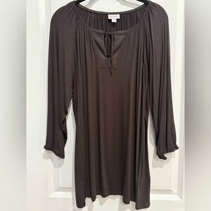 LuLaRoe Dark Brown Debra Tunic Top NWOT